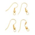 100/Pcs Earring Hooks Base For Jewelry Making Gold/Silver. 