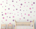 WallsArtstore Flower Wall Stickers 32 Pieces– Flower Wall Sticker – Childrens Room Decor – Kids Room – Teen Room – Vinyl Wall Sticker – Flower Decor. 