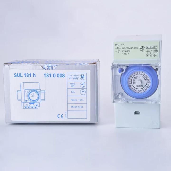 sul181h Mechanical Timer 24 hours Time Switch Relay Electrical Programmable Timer 24 hour Din Rail Timer Switch