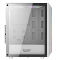Aigo DarkFlash DK151 ATX PC Case White with 3 ARGB Fans and Changeable LED lighting on the front panel. 