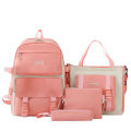 4 in1 Set Cute Girl School Bags Fashion Woman Backpack Kawaii Student Scoolbag Casual Teen Book Bagpack 2023. 
