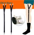 Men's Shirt Stays Y Style Classic Style Stirrup Shirt Stays Sock Garter Belt Black. 