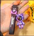 1-PC Motorcycle Collectable Strap Resin Astronaut Space Robot Keychain Bike Keyring Best Friend Couple Jewellery Men's Fashion Car Key Chains Doll Black. 