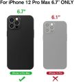 IPhone 12 Pro Max Case, URBAN 360° Full Body Protection Ultra Thin Hard Slim Case Coated Non Slip Matte Surface with Tempered Glass Screen Protector for Apple iPhone 12 Pro Max (6.7 inch) - (Black) (Blue). 