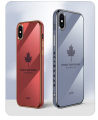 For iPhone Xs / iPhone X Back Cover + Wrist Strap Fashion Shiny Maple leaf Plating Square Bumper Phone Case Soft TPU Silicone Shockproof Protective Cover. 