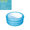 2.3 Ft Bestway Inflatable Kiddie Pool For Kids Summer Season Swimming Pools Party, Family Fun Indoor & Outdoor Kids Water Games, Swim, Play, Bath Pool & Enjoy Summers Swimming Pool For Toddler & Kids Available in 2 Colors Pink & Blue Code: 51033. 