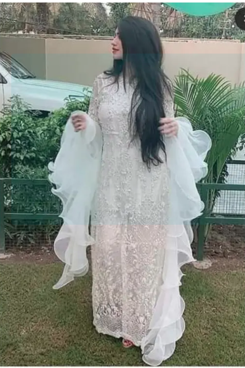 White Ruffle Dupatta Most Trending Article Of The Season❤😍😍