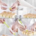 Techmanistan 5 Piece's Silicon Writing Pen Cake Decor Tool, Cake Decorating Pen, Chocolate Writing Pen with 4 Patterns of Icing Piping Pen Tips. 