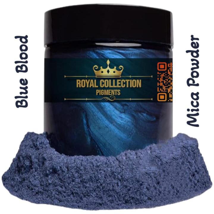 Mica Powder Pigment “Blood Blue” Multipurpose DIY Arts and Crafts Additive | Woodworking, Epoxy, Resin, Paint, Soap, Nail Polish, Lip Balm (Blood Blue Mica)