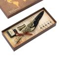 Quill Pen Set Fadeless Comfortable Grip Feather Dip Pen Set. 