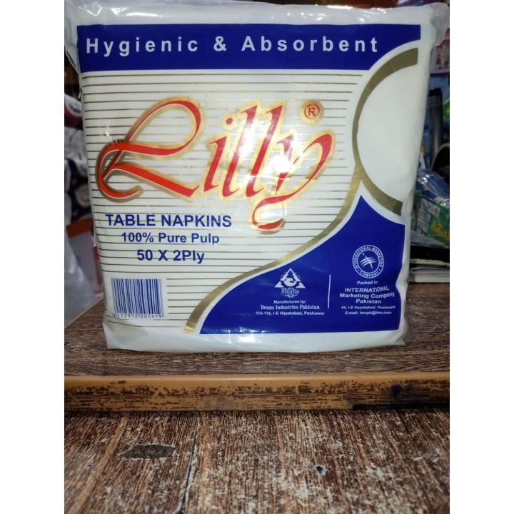 PACK OF 3 PACKET LILLY TABLE NAPKIN TISSUE FULL FINE QUALITY TISSUE PAPER