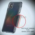 Ultra Clear Slim for Samsung Galaxy A51 Airbag Anti-Slip Grip Soft Back Cover Case with Best Camera Protection & Anti-Dust Plugs. 