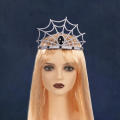 Synthetic Spider Crown Eye-catching Non-Drop Black Halloween Crown Lightweight Cosplay Crown for Halloween Parties Masquerade. 