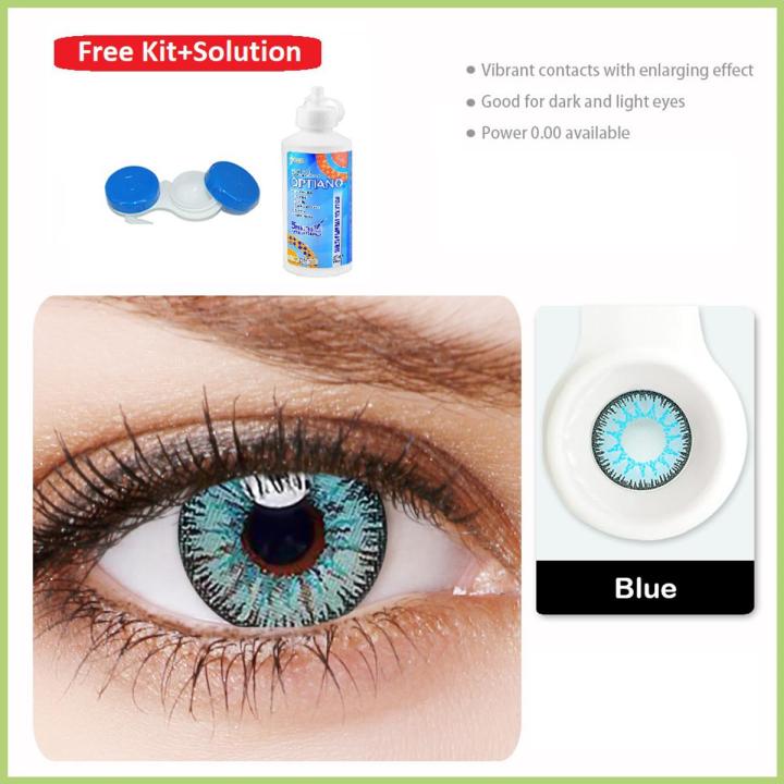 Event 3 Tone Contact Lenses Blue Eye Wear + free water kit 7 DAYS LENSE MADE IN KOREAN/ disposible lenses / lense, eye lense / color lense / eye lenses for girls