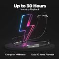 boAt Rockerz 335 Bluetooth in Ear Neckband with Qualcomm aptX & CVC, Upto 30 Hours Playback, ASAP Charge, Signature Sound, IPX5 and BTv5.0(Black). 