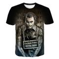 Suicide squads 3D Printed T Shirt Men Joker Face Casual O-neck Male tshirt Clown Short Sleeve Cosplay Funny T shirts Pokemon. 