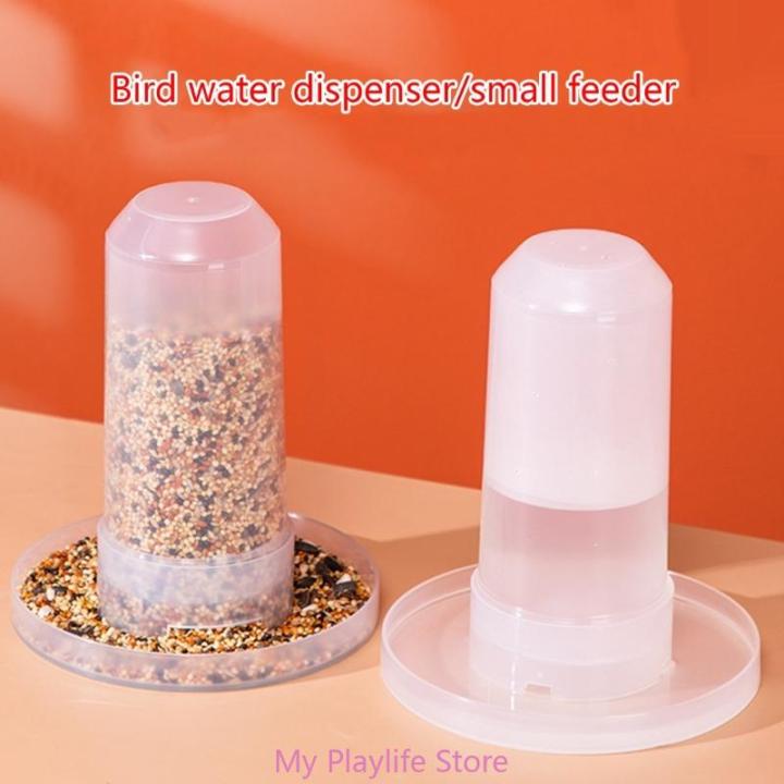 Chicken Poultry Transparent Feed Bucket Outdoor Practical Bird Feeder