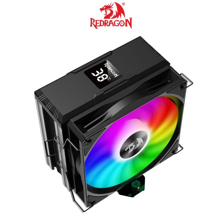Redragon CC-1013 RGB CPU Cooler with Temperature Display and 12cm RGB Fan 4 Heat Pipes