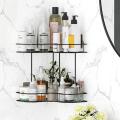 Bathroom and Kitchen Corner Frame - Wrought Iron Shower Shelf and Storage Rack. 