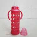 Large Glass Feeder With Silicon Protector-(240 ML). 
