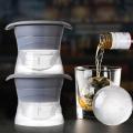 Silicone Ice Hockey Mold Large Round Ice Box with Lid Creative DIY Ice Maker Ice Cube Plastic Model for Kitchen Popesicle Mold. 