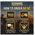 PUBG Mobile 60 UC (Unknown Cash) Global Region. 