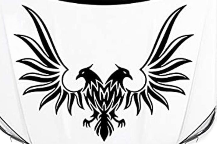 size: 2 x 1.5 feet - cute bird style car exterior stickers for boys decoration decor - black color- rising arts
