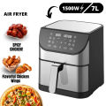 7L Digital Air Fryer AZ-24 | Premium Oil-Less XXL Air Fryer with Digital Touch Display | 1500W Power | Non-Stick Fan | 200°C Max Heat Flow | Best for Healthy Cooking, Baking, Pizza, Chicken & More | Easy-to-Use, Large-Capacity Imported Air Fryer. 