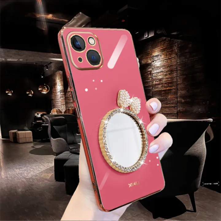 For%20OPPO%20A15%20/%20OPPO%20A15S%20Back%20Cover%20+%20Bowknot%20Makeup%20Mirror%20Fashion%20Shiny%20Plating%20Square%20Bumper%20Bling%20Girls%20Phone%20Case%20Soft%20TPU%20Silicone%20Shockproof%20Back%20Cover%20-%20Image%206