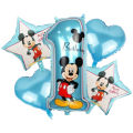 Mickey Mouse Foil Balloon Themed Party Supplies Decorations First Birthday Party Balloons Boy and Girl Baby Baby Shower Foil Balloons Helium Balloons Adult & Kids Party Theme Decorations（5 PCS ）. 