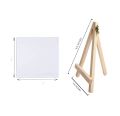 Wood Easel Stand With 1 canvas 4/4. 