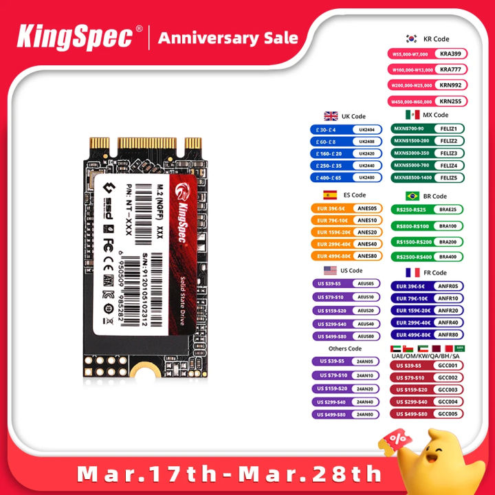 KingSpec M.2 SATA SSD SATA3 128GB 256gb 512GB 1TB 2TB M2 mini SSD Hard Drive for Laptop Desktop
