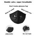 PM2.5 Face Mask With Double breathing valve Anti Pollution Haze certificate with Respirator. 