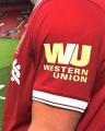 Western Union - Sleeve Sponsor - For Liverpool Jerseys. 