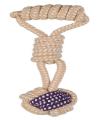 Dog Puppy Play Playing Rope With Woven-in Ball Toy. 