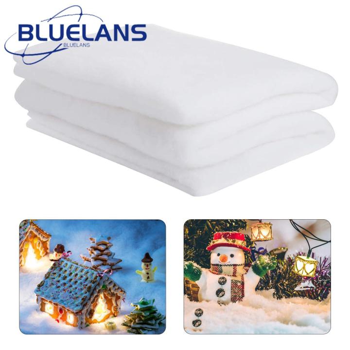 Holiday Fake Snow Blanket Soft Thick Christmas Snow Blanket for Indoor Outdoor Decor Fluffy Tearable Winter Village Display Ideal Holiday Decoration Christmas Artificial Snow Blanket