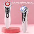 5 In 1 Facial Beauty Device Light Therapy Wrinkle Removal Rejuvenation Warm Massage Cleansing Lifting Tighten Skin Care ToolPink（Pink）. 