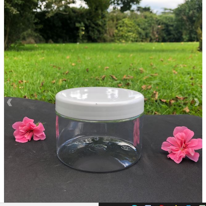 Pack of 8pcs Empty 150ml Crystal Clear cosmetic jar with White Lid ...