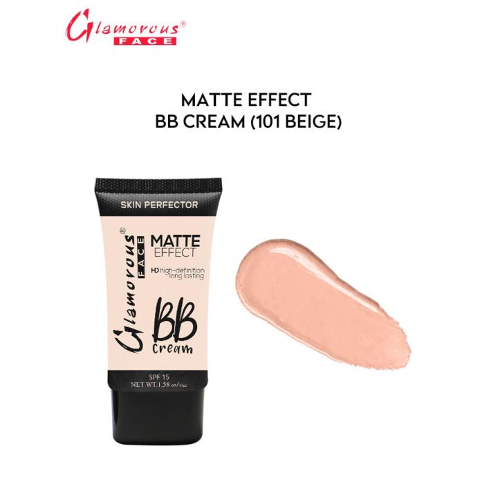 Glamorous Face Matte Effect BB Cream, High Definition Long Lasting, Lightweight BB Cream spf 15.