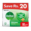 Dettol Soap Original 90gm - Pack of 3. 