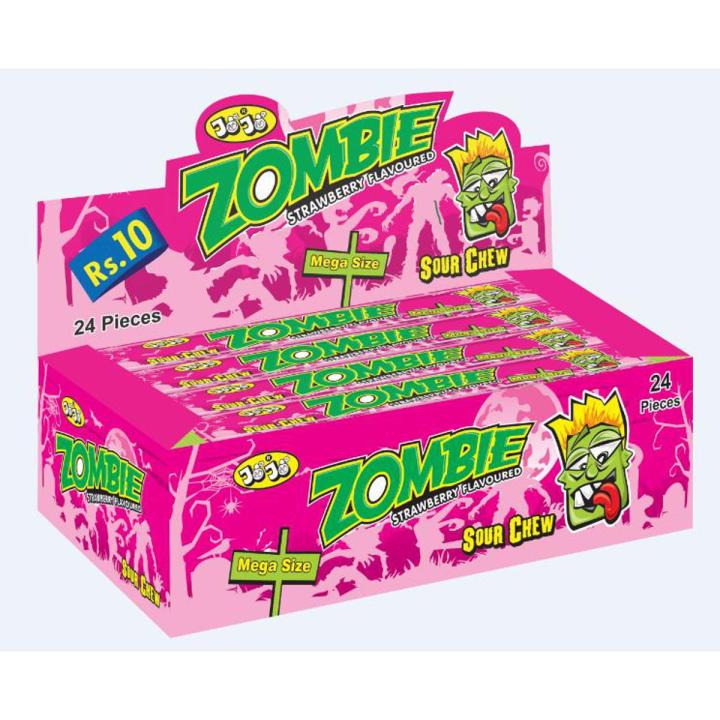 JoJo Zombie Chew Mega Size (24 Pieces) Rs.10 Strawberry