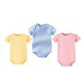 Pack of 3 Newborn Baby Bodysuits Romper in Cotton Stuff for Newborn Baby (Unisex) Available 0 to 12 Months - Half Sleeves - Multicolor. 