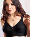Imported Soft Cotton Non-Padded Bra for Women/Girls – Skin & Black. 