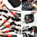 5pcs Car Cleaning Brush Kit - Car Detailing Brush - For Cleaning Wheels, Dashboard, Interior, Exterior Leather, Engine, Air Vents. 