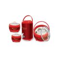 4 pcs Gift Set 3 hot pot with 1 cooler | Stainless Steel Hotpot with stainless steel water cooler | Best for Gift wedding Gift Set | Fancy Hotpot set | Fancy hotpot set with cooler | Food Warmer. 