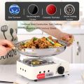 Frying Pan, 304 Stainless Steel Spanish Paella Pan, Hand Hammered Non-Stick Paella Pan Cookware with Double Riveted Handles for Home Kitchen Restaurants(Silver)1pcs. 