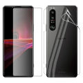 Sony Xperia 1 III Unbreakable Gorilla Flexible Nano Glass Screen Protector + Back Clear Jelly Protector Soft Film Protection Hydrogel Film Back Protector For Sony Xperia 1 Mark 3. 