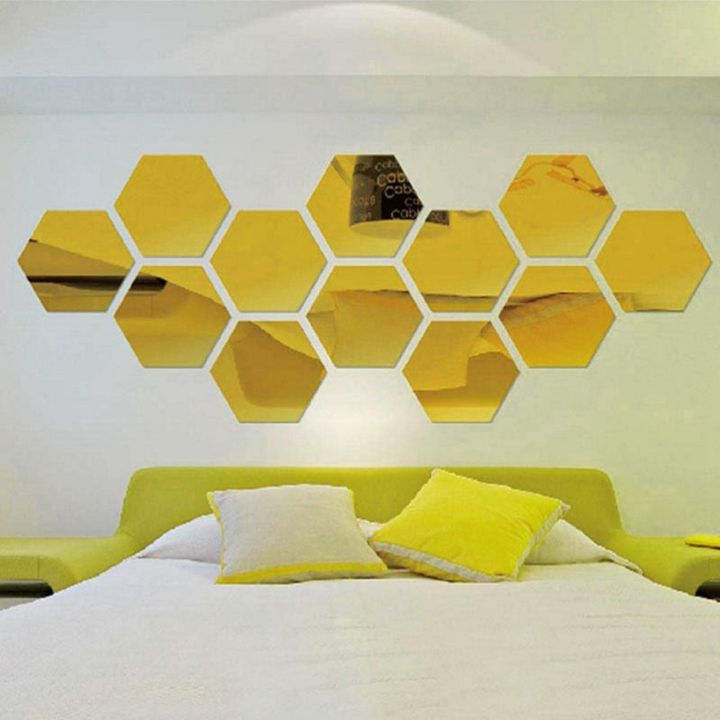 Hexagonal%20Acrylic%20Mirror%203D%20Wall%20Stickers%20Set%20-%20Creative%20Art%20Design%20for%20Bedroom%20&%20Office%20-%20Image%202