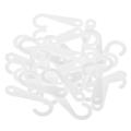 50x Plastic J Hooks Fasteners for Socks T-Shirts Retail Display Hanger White. 