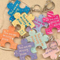 DIY Creative You Are My Missing Piece Alphabet Puzzle Keychain For Couples Alloy Key Ring Jewelry Gift Cherry Super Store. 